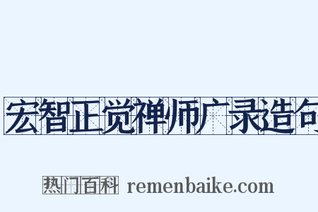宏智正觉禅师广录造句是什么意思的图片
